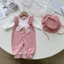 Bodysuit dài tay KÈM MŨ cho bé gái Body thu đông bé gái Áo liền quần NGỰC BÈO KÈM MŨ SLT136