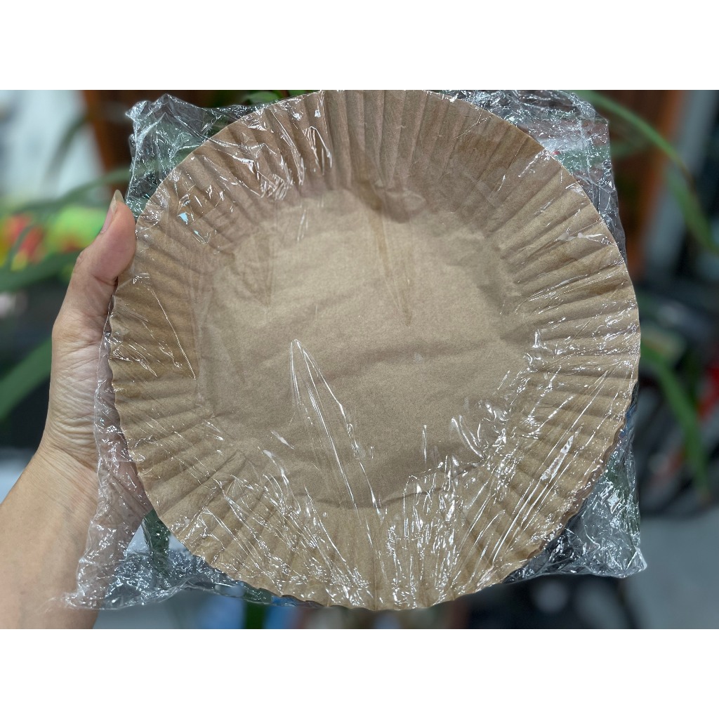Đĩa Giấy Nến lót nồi, nướng bánh thực phẩm đa năng- Vàng Size 16cm(giao hàng toàn quốc)
