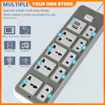 🔥FREESHIP🔥ổ cắm điện đa năng，Ổ Cắm Điện USB Đa Năng Cao Cấp Chống Giật Dây Dài 1.8m, 4 Giắc Cắm Điện