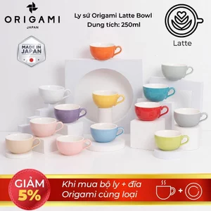 Volcano Ly sứ Origami Latte Bowl 250ml uống trà cà phê