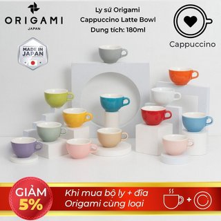 [ORIGAMI JAPAN] Volcano Ly sứ Origami Cappuccino Latte Bowl 180ml uống trà cà phê