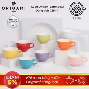 Volcano Ly sứ Origami Latte Bowl 285ml uống trà cà phê