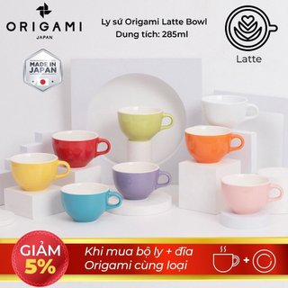 [ORIGAMI JAPAN] Volcano Ly sứ Origami Latte Bowl 285ml uống trà cà phê