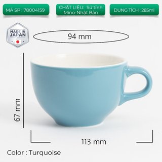 [ORIGAMI JAPAN] Volcano Ly sứ Origami Latte Bowl 285ml uống trà cà phê