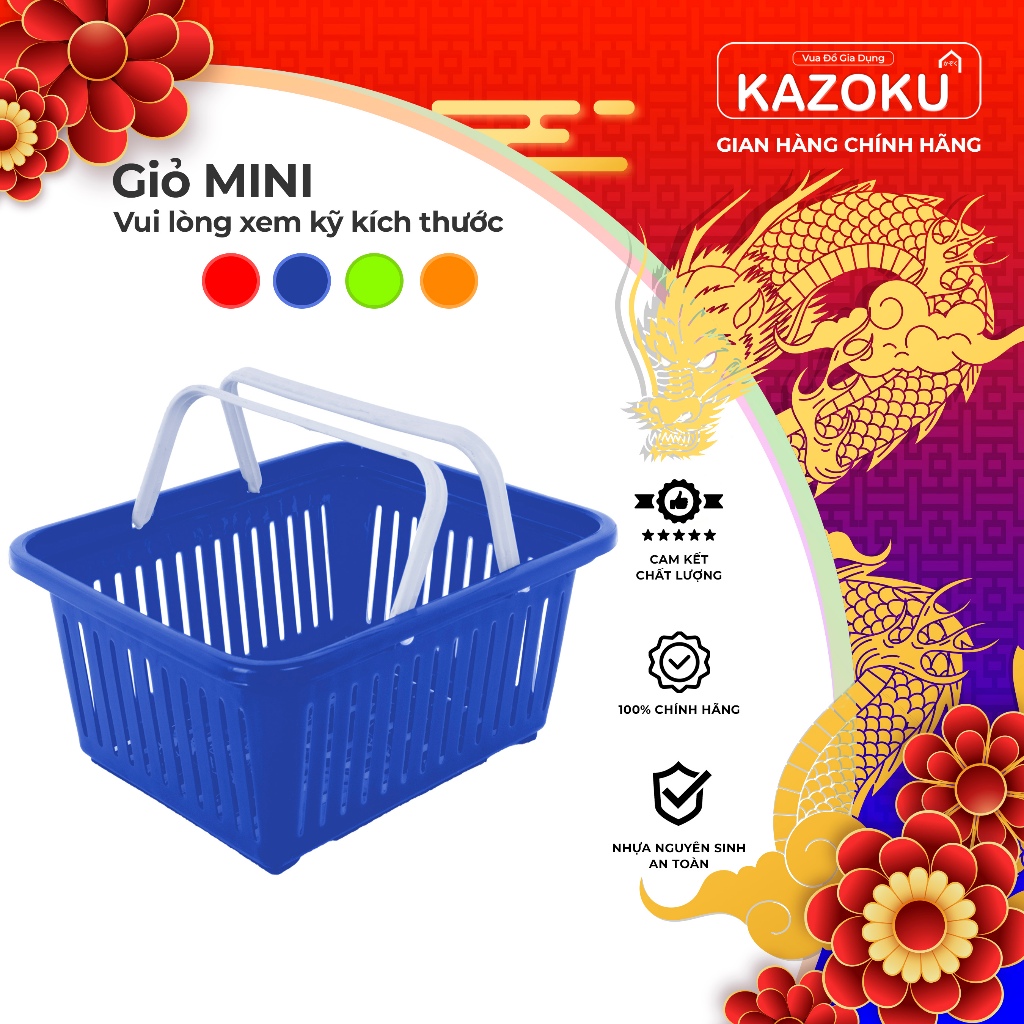Giỏ Xách MINI, Giỏ Xách Siêu Thị - Nhỏ/ Trung/ Lớn - Đỏ/ Cam/ Dương/ Chuối - [TDR2Q]