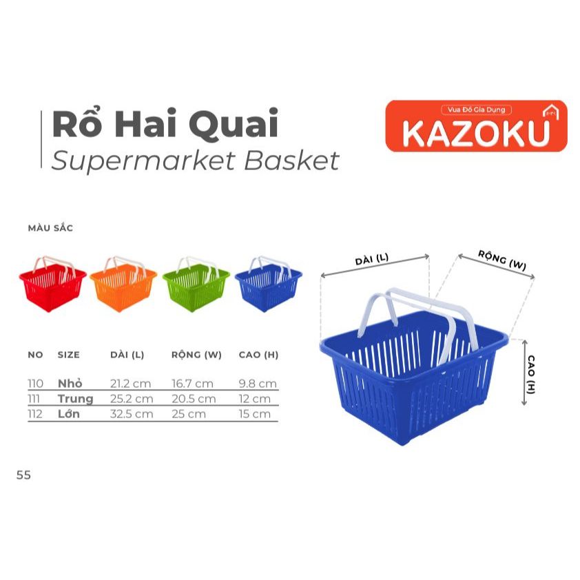 Giỏ Xách MINI, Giỏ Xách Siêu Thị - Nhỏ/ Trung/ Lớn - Đỏ/ Cam/ Dương/ Chuối - [TDR2Q]