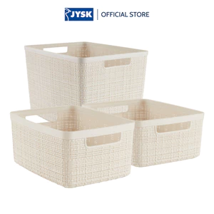 Giỏ đựng | JYSK Jute | nhựa PP | màu tự nhiên | nhiều kích thước