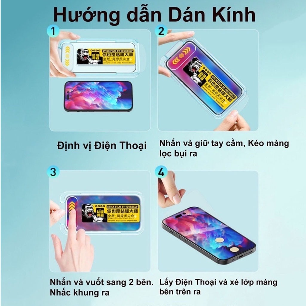 Ảnh Kính Cường Lực Trong Suốt Full HD Có Khung Tự Dán Chính Hãng Cho IP 11-XR-12-13-14-15-16 4