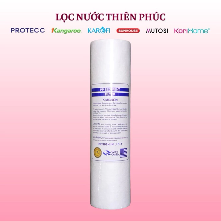 Lõi Lọc Thô PP 5 Micron 10 Inch - Lõi PP Lọc Cặn Bẩn