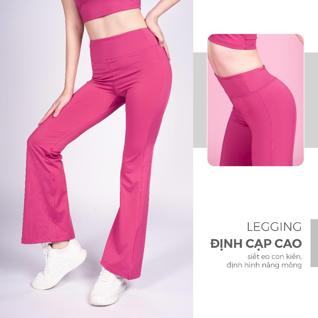 Ảnh Yowin Bộ Tập Yoga Gym Nữ YW24-N01-F503 Áo Croptop Kèm Đệm Rời & Quần Ống Loe Co Giãn 2