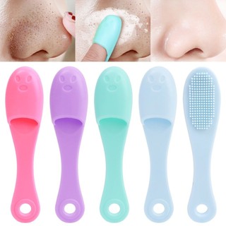 SET 5 Cọ Rửa Mặt Tẩy Tế Bào Chết Bằng Silicon Mềm Hai Mặt Ngón Tay, Bàn Chải Làm Sạch Da Nhẹ Nhàng 88838