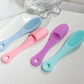 SET 5 Cọ Rửa Mặt Tẩy Tế Bào Chết Bằng Silicon Mềm Hai Mặt Ngón Tay, Bàn Chải Làm Sạch Da Nhẹ Nhàng 88838