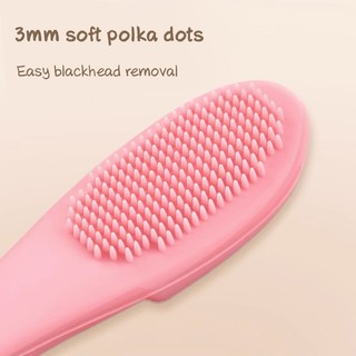SET 5 Cọ Rửa Mặt Tẩy Tế Bào Chết Bằng Silicon Mềm Hai Mặt Ngón Tay, Bàn Chải Làm Sạch Da Nhẹ Nhàng 88838