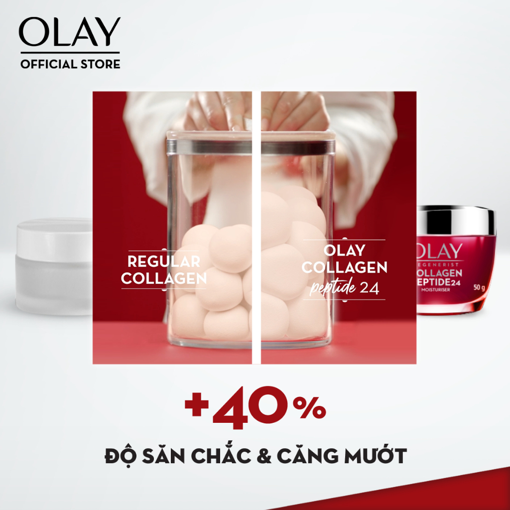 Kem Dưỡng Ẩm Olay Collagen Peptide 24 Moisturiser Giúp Da Căng Mướt, Sáng  Khỏe & Phục Hồi Dấu Hiệu Lão Hóa 50g | Shopee Việt Nam