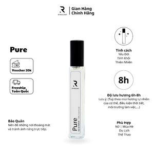 Nước hoa RYMSCENT Nữ Pure 10ml | Nhóm hương hoa, độ lưu hương từ 6h-8h | Dạng xịt.