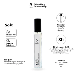 Nước hoa RYMSCENT Nữ Soft 10ml | Nhóm hương hoa, độ lưu hương từ 6h-8h | Dạng xịt.