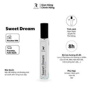 Nước hoa RYMSCENT Unisex Sweet Dream 10ml | Nhóm hương hoa, độ lưu hương từ 6h-8h | Dạng xịt.