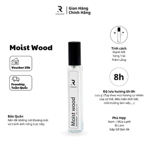Nước hoa RYMSCENT Nam Moist wood 10ml | Nhóm hương gỗ, độ lưu hương từ 6h-8h | Dạng xịt.