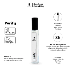 Nước hoa RYMSCENT Unisex Purify 10ml | Nhóm hương tươi mát, độ lưu hương từ 6h-8h | Dạng xịt.