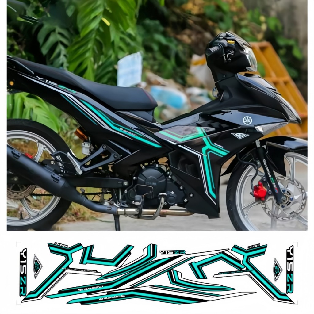 Tem rời EXCITER 150 mẫu y15zr cao cấp chất liệu in 3 lớp ppf chống nước không phai màu thích hợp nền đen nhãn dán.