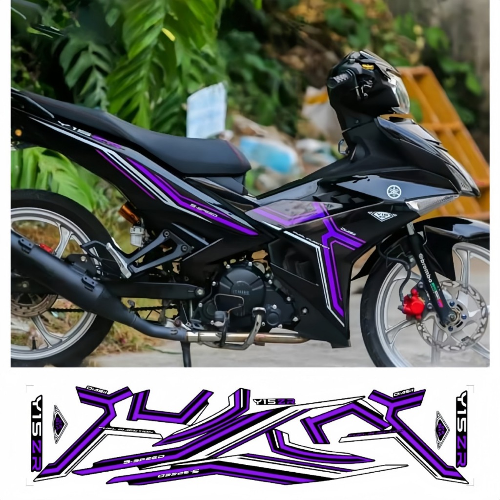 Tem rời EXCITER 150 mẫu y15zr cao cấp chất liệu in 3 lớp ppf chống nước không phai màu thích hợp nền đen nhãn dán.