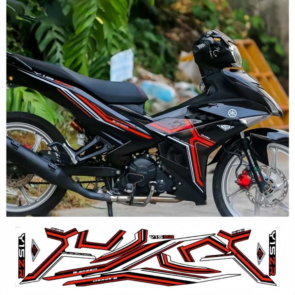 Tem rời EXCITER 150 mẫu y15zr cao cấp chất liệu in 3 lớp ppf chống nước không phai màu thích hợp nền đen nhãn dán.