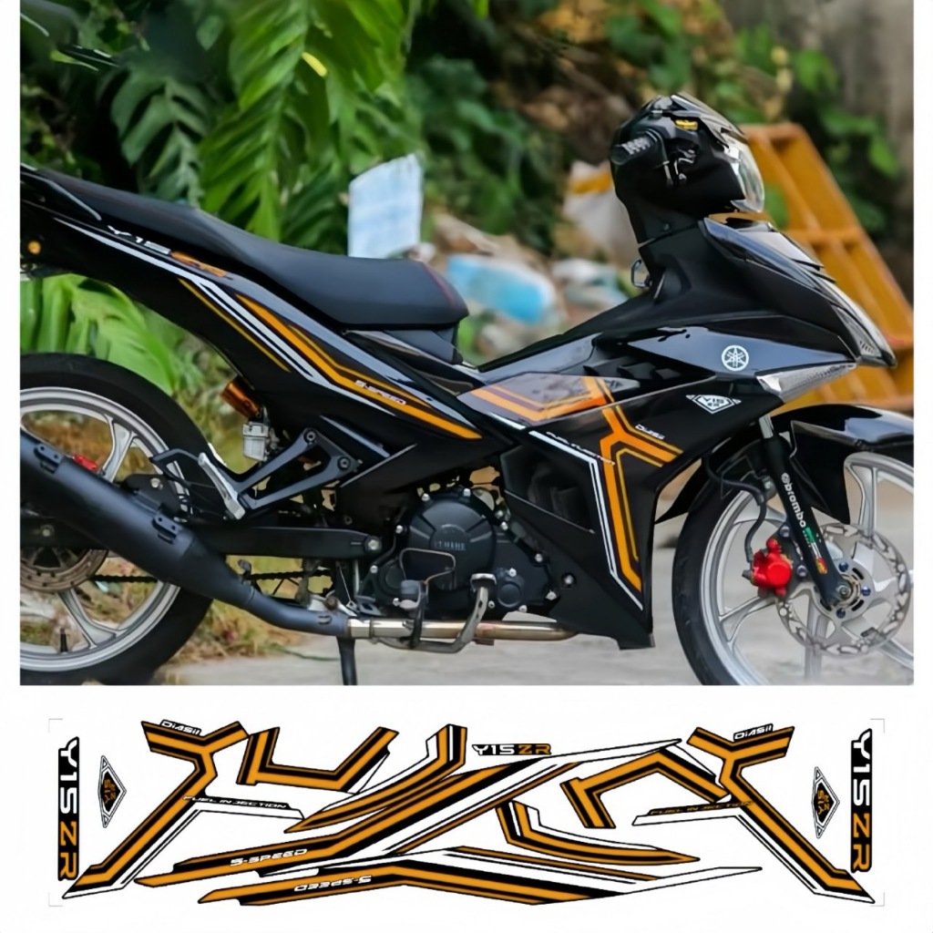 Tem rời EXCITER 150 mẫu y15zr cao cấp chất liệu in 3 lớp ppf chống nước không phai màu thích hợp nền đen nhãn dán.