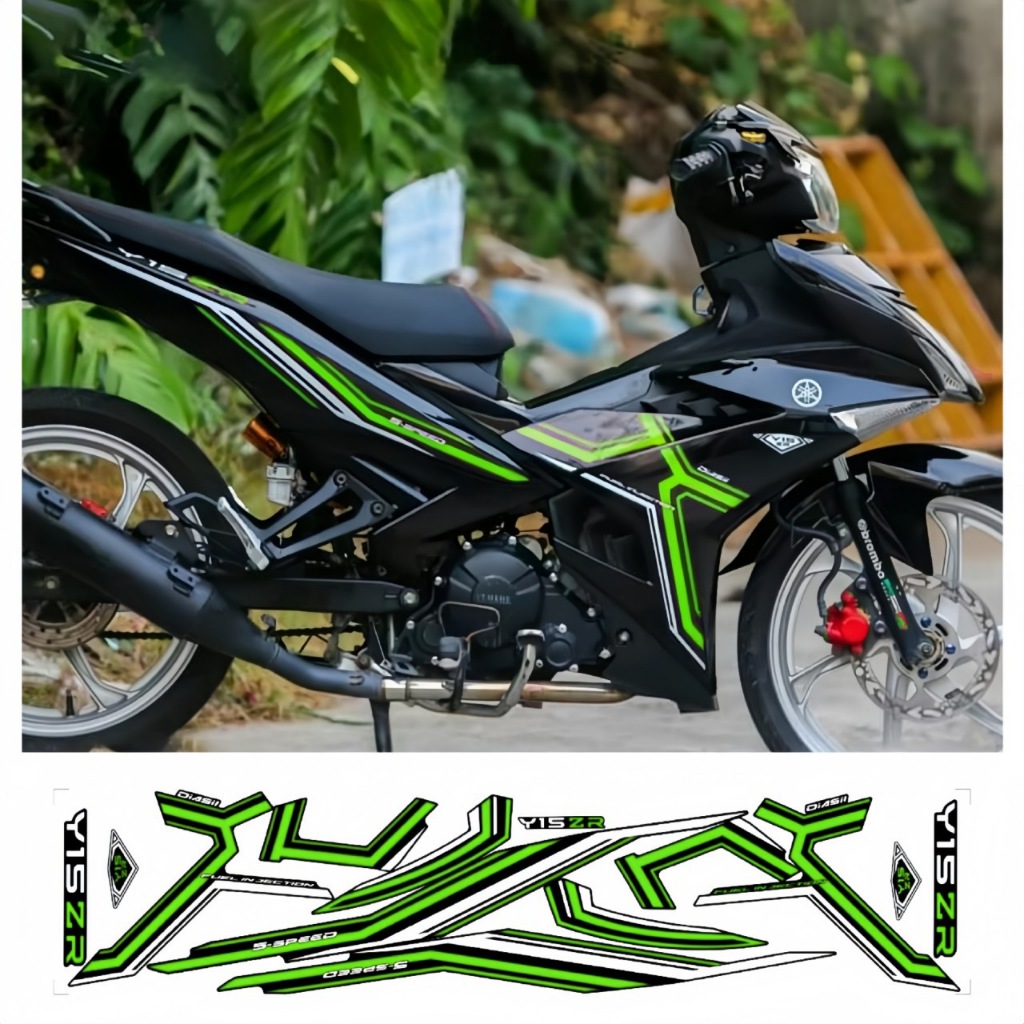 Tem rời EXCITER 150 mẫu y15zr cao cấp chất liệu in 3 lớp ppf chống nước không phai màu thích hợp nền đen nhãn dán.