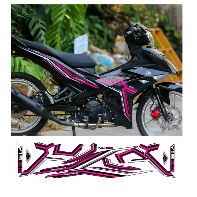 Tem rời EXCITER 150 mẫu y15zr cao cấp chất liệu in 3 lớp ppf chống nước không phai màu thích hợp nền đen nhãn dán.