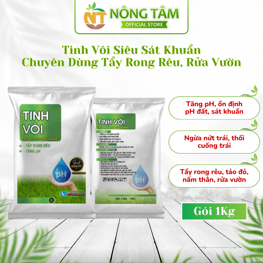 Tinh Vôi siêu sát khuẩn chuyên dùng tẩy rong rêu, đốm rong, tảo đỏ, nấm ...