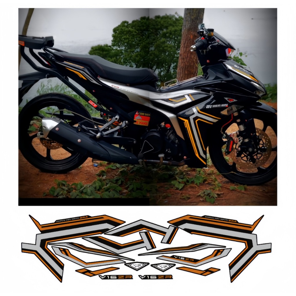 Tem rời EXCITER 155 mẫu y16zr cao cấp chất liệu in 3 lớp PPF chống nước không phai màu,nhãn dán,logo.