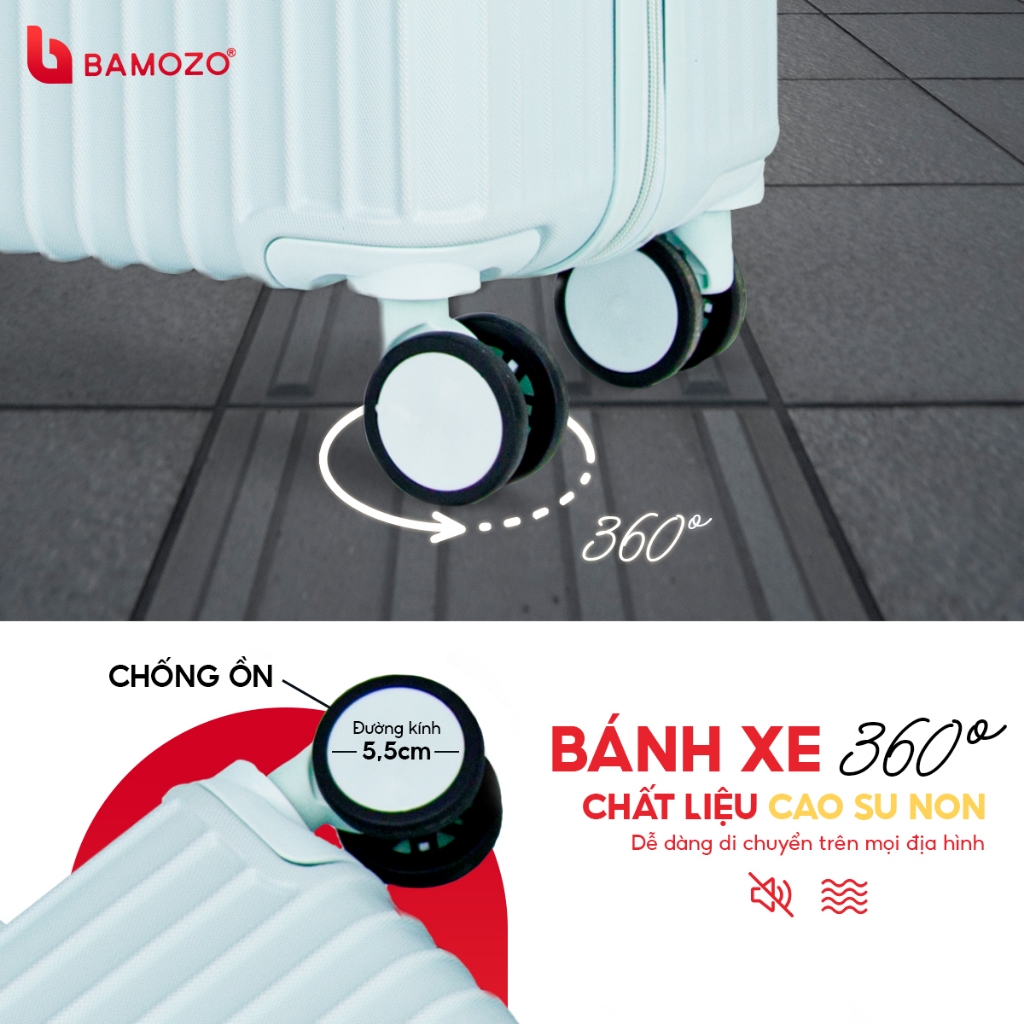 Ảnh Vali Du Lịch Bamozo 8801 Size 20/24 Chất Liệu Nhựa ABS Bền Đẹp Bảo Hành 5 Năm 4