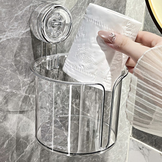 Hộp đựng giấy vệ sinh trong suốt ECO hút chân không có khe rút giấy, Hộp đựng khăn giấy phòng tắm