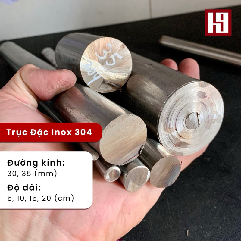 Trục Tròn Đặc Inox 304 phi 30, 35 (mm) chiều dài 5-10-15-20 (cm ...