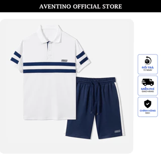 Bộ Đồ Thể Thao Nam Cộc Tay Polo Cao Cấp Vải Thun Cá Sấu Phối Viền Thời Trang J14