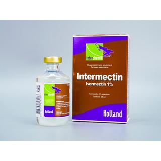 Thuốc thú y INTERMECTIN 100ml và 50ml tẩy giun sán ve ghẻ rận cho chó mèo heo gia súc Interchemie