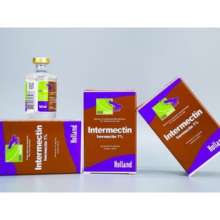 Thuốc thú y INTERMECTIN 100ml và 50ml tẩy giun sán ve ghẻ rận cho chó mèo heo gia súc Interchemie