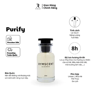 Nước hoa RYMSCENT Unisex Purify 50ml | Nhóm hương tươi mát, độ lưu hương từ 6h-8h | Dạng xịt.