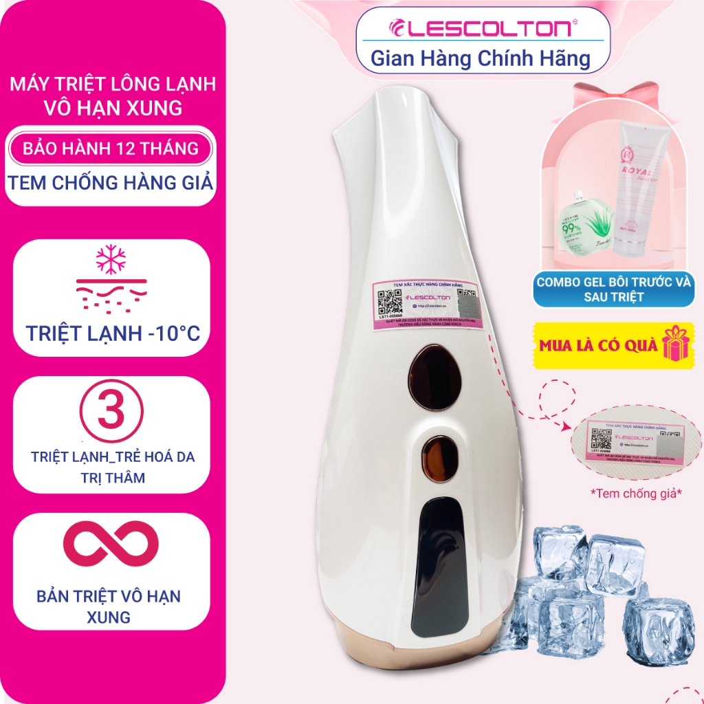 Ảnh Máy triệt lông vĩnh viễn băng lạnh kèm chức năng trẻ hóa da mini cầm tay Lescolton vô hạn xung thế hệ mới nhất 2023 1
