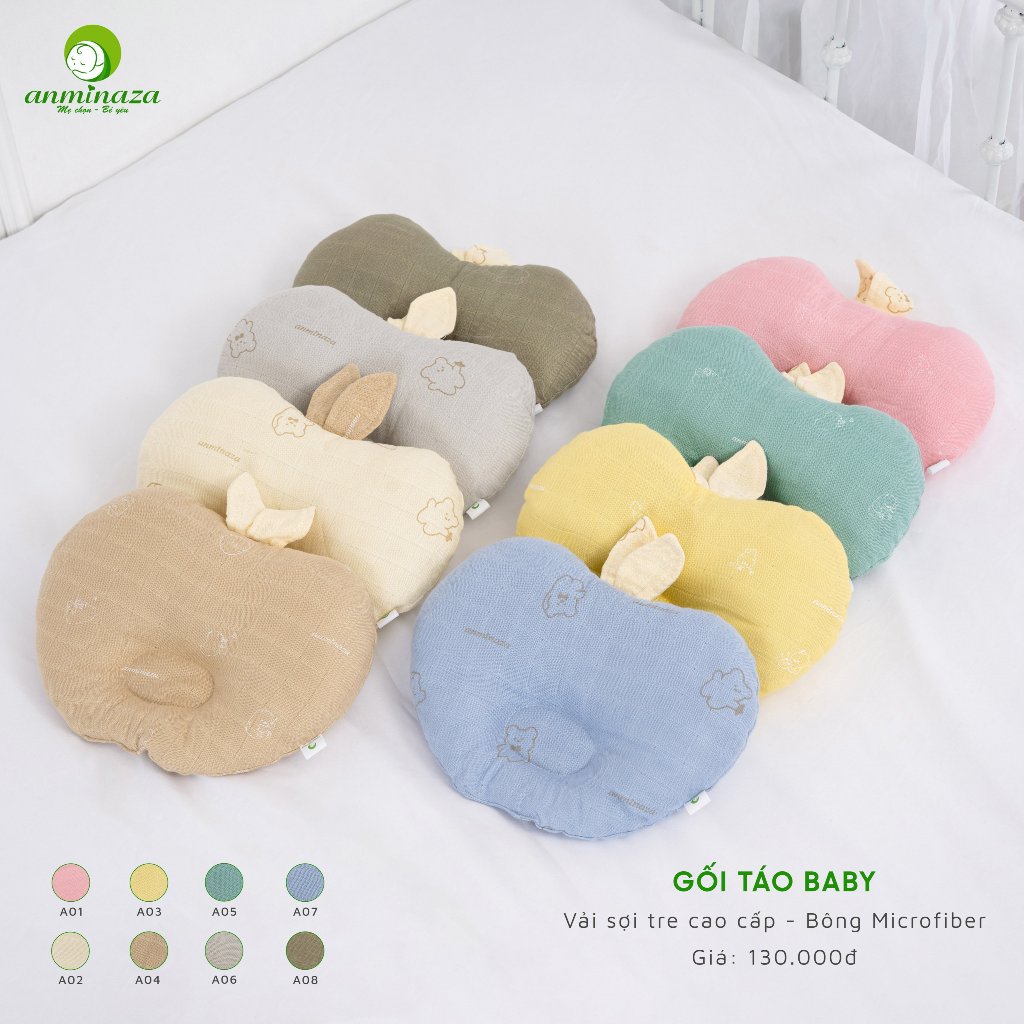 Bộ Sưu Tập Gối Đầu Cho Bé Anminaza Hình Nghộ Nghĩnh Chất Vải Sợi Tre Lành Tính  - Bông Microfiber Mềm Mại