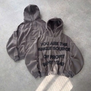 Áo Khoác Nỉ HOODIES UNISEX In Chữ Nổi SINGLE Phối Túi Ngược Có Nút Bấm Nón Như HÌNH
