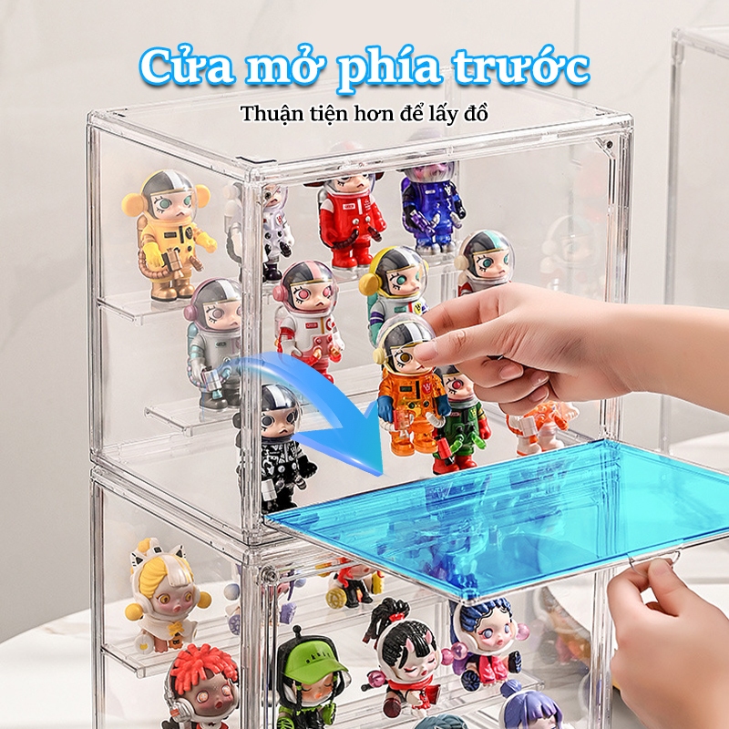Lifinity Tủ Nhựa Trong Suốt Trưng Bày Túi, Hộp Mica Hộp Nhựa Tủ Mô Hình, Có Nắp