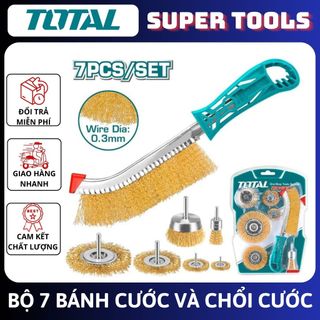 TOTAL Bộ 7 bánh cước và chổi cước TAC310071