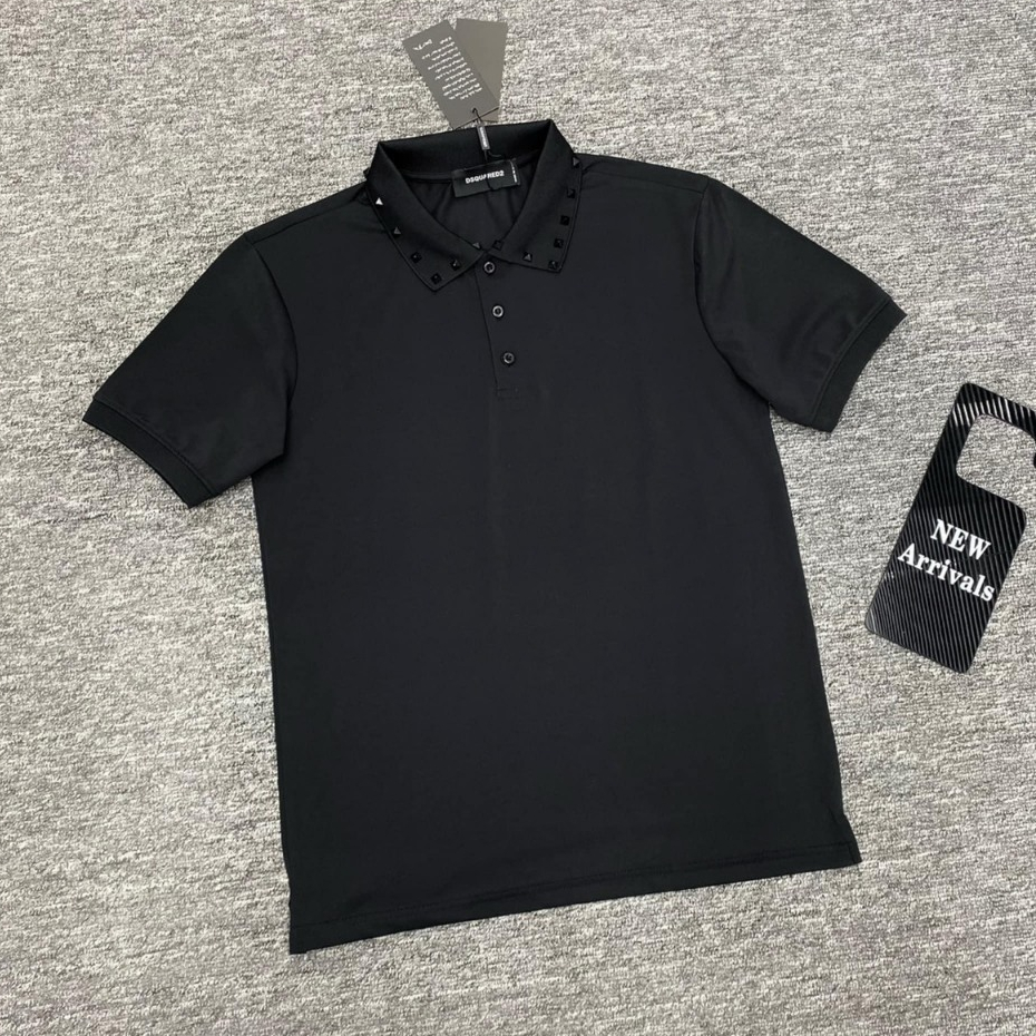 Áo Polo Đính Đá Chất Liệu Cotton Co Giãn 4 Chiều - Áo Polo Phong Cách Boy Phố Hot Trend New 2024