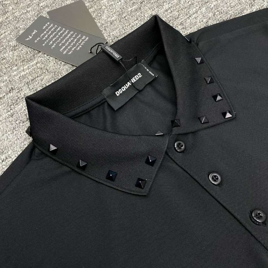 Áo Polo Đính Đá Chất Liệu Cotton Co Giãn 4 Chiều - Áo Polo Phong Cách Boy Phố Hot Trend New 2024