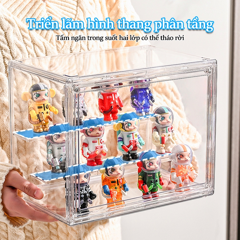 Lifinity Tủ Nhựa Trong Suốt Trưng Bày Túi, Hộp Mica Hộp Nhựa Tủ Mô Hình, Có Nắp
