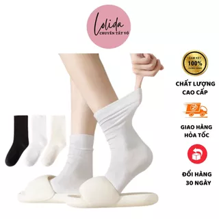 Tất Cao Cổ Nữ LOLIDA - Tất Nữ Cổ Cao Phong Cách Vintage Hàn Quốc Mã T08