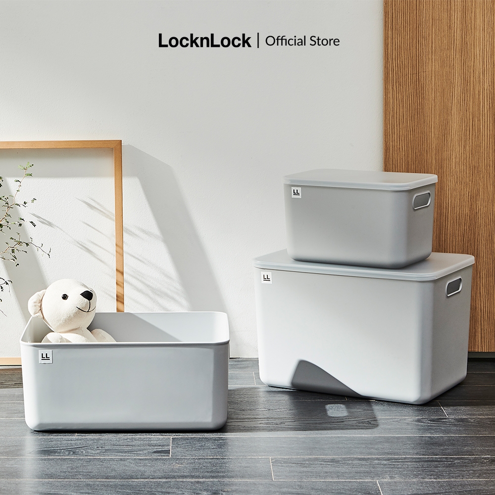 Hộp nhựa đựng đồ LocknLock shelf organizer box màu Ivory | Shopee Việt Nam