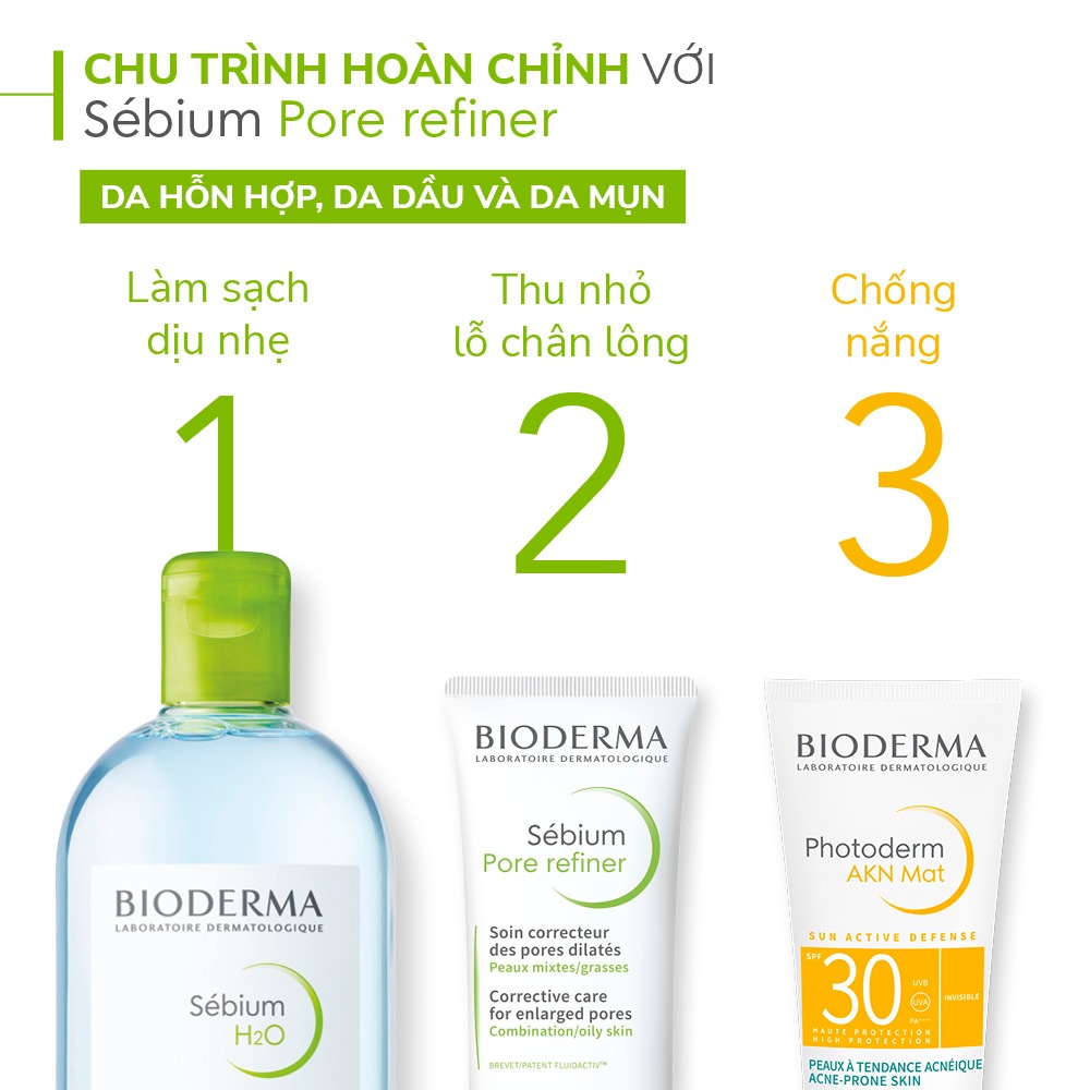 Ảnh Kem se nhỏ lỗ chân lông Bioderma Sebium Pore Refiner - 15ml 4