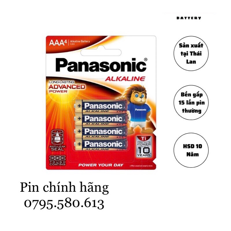 Vỉ 4 Viên Pin AA/AAA 1,5V Panasonic Alkaline Hàng Chính Hãng | Shopee ...